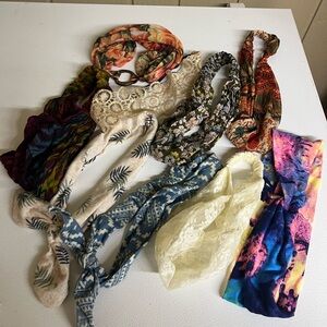 Boho Floral, Lace and Tie-dye Women's Headband Set